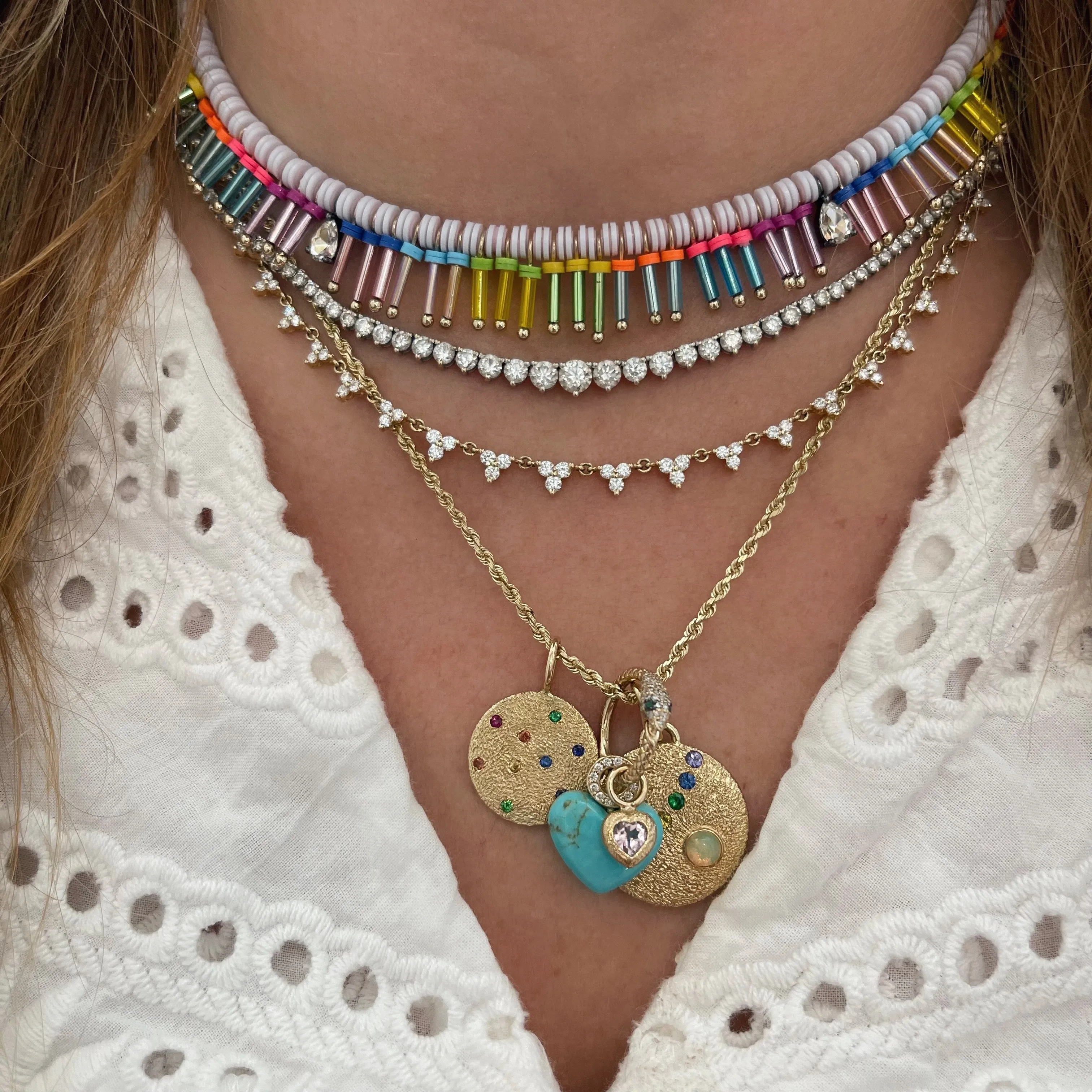 On the Fringe Beaded Collar Necklace