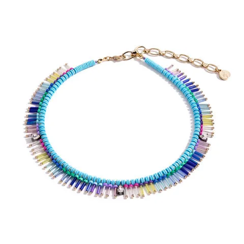 On the Fringe Beaded Collar Necklace