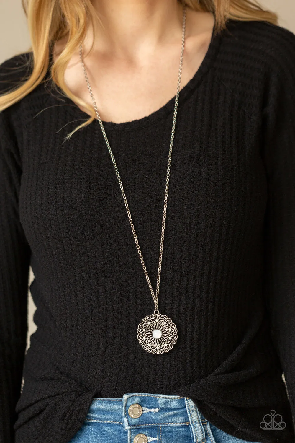 Opal Gardens White Necklace