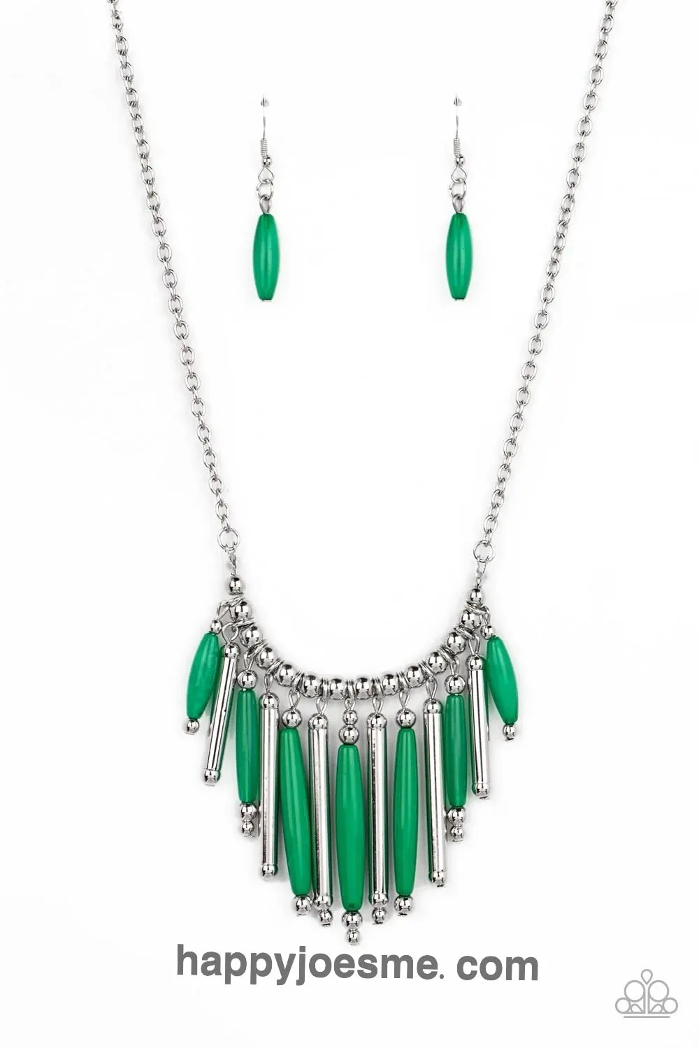 Paparazzi bohemian breeze green necklace
