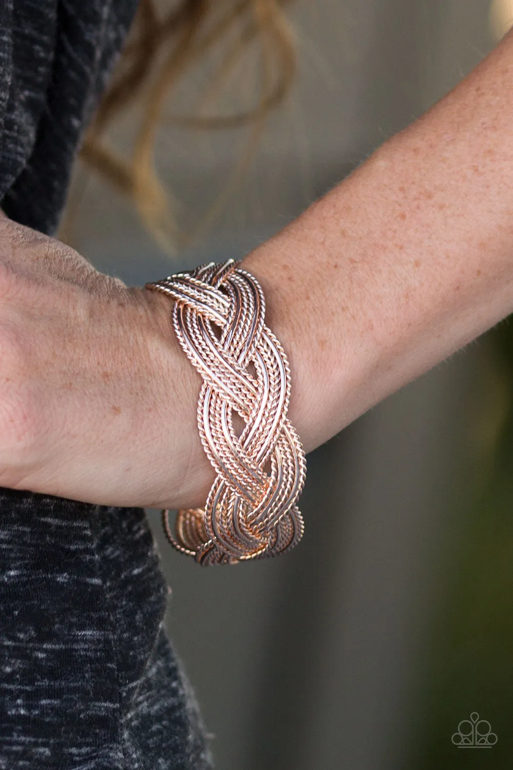 Paparazzi - Civil Serpent - Rose Gold Bracelet