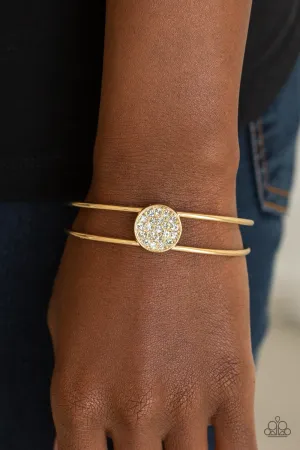Paparazzi- Dial Up The Dazzle - Gold Bracelet