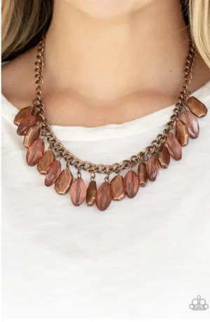 Paparazzi Fringe Fabulous - Copper Necklace