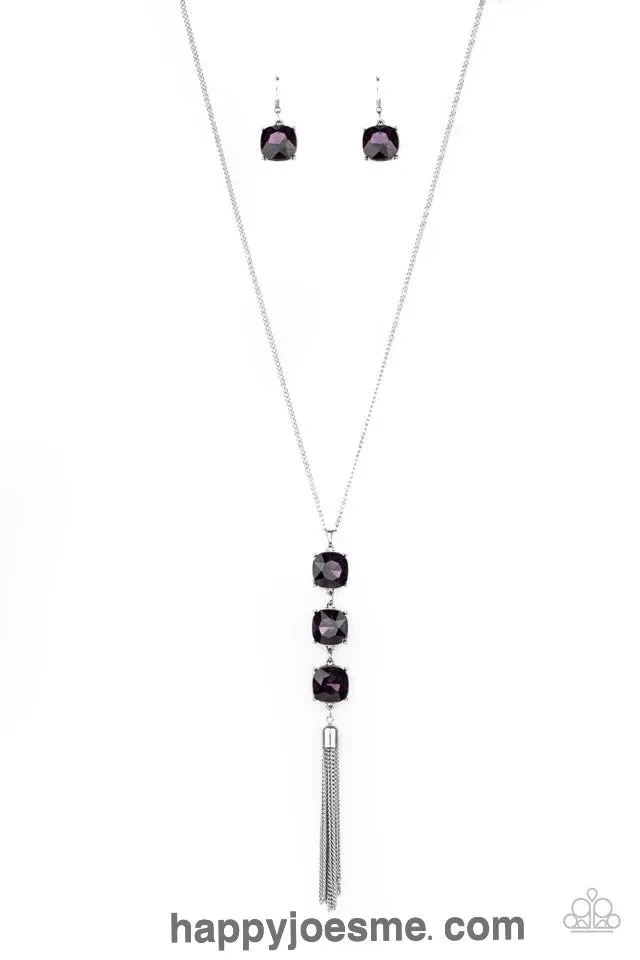 Paparazzi Glow Me Up Money Purple Necklace