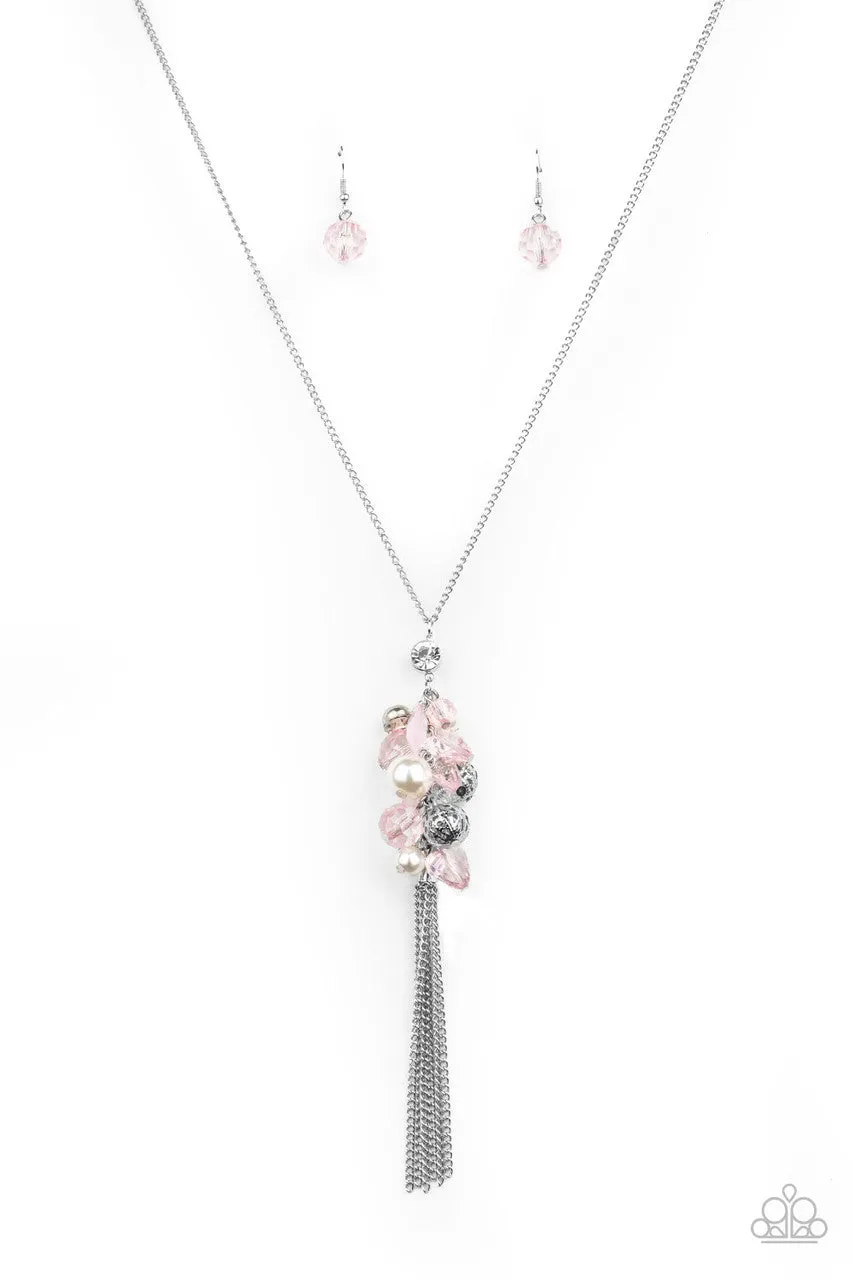 Party Girl Glow Pink Paparazzi Necklace