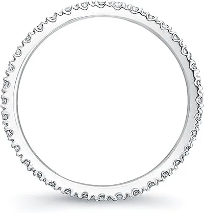 Pave-Set Round Brilliant Diamond Eternity Band