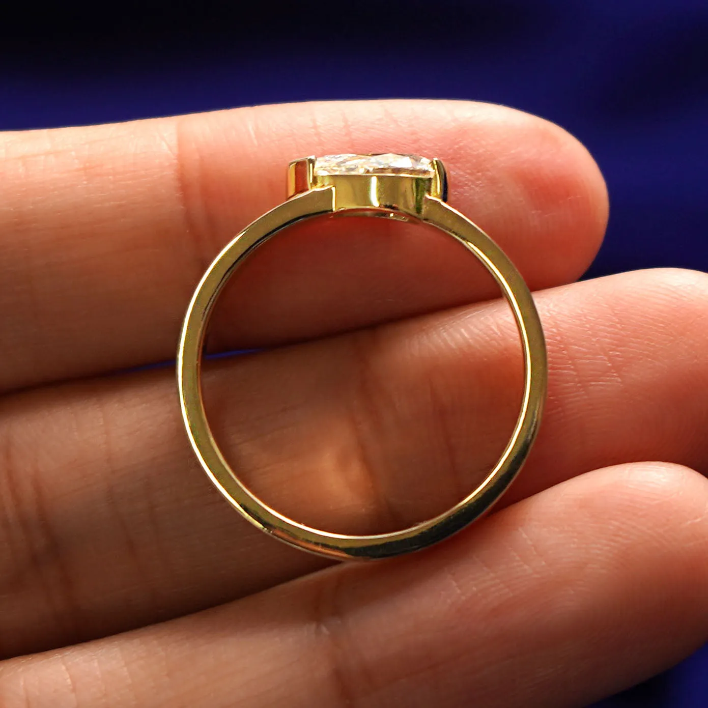 Pear Lab Diamond Ring