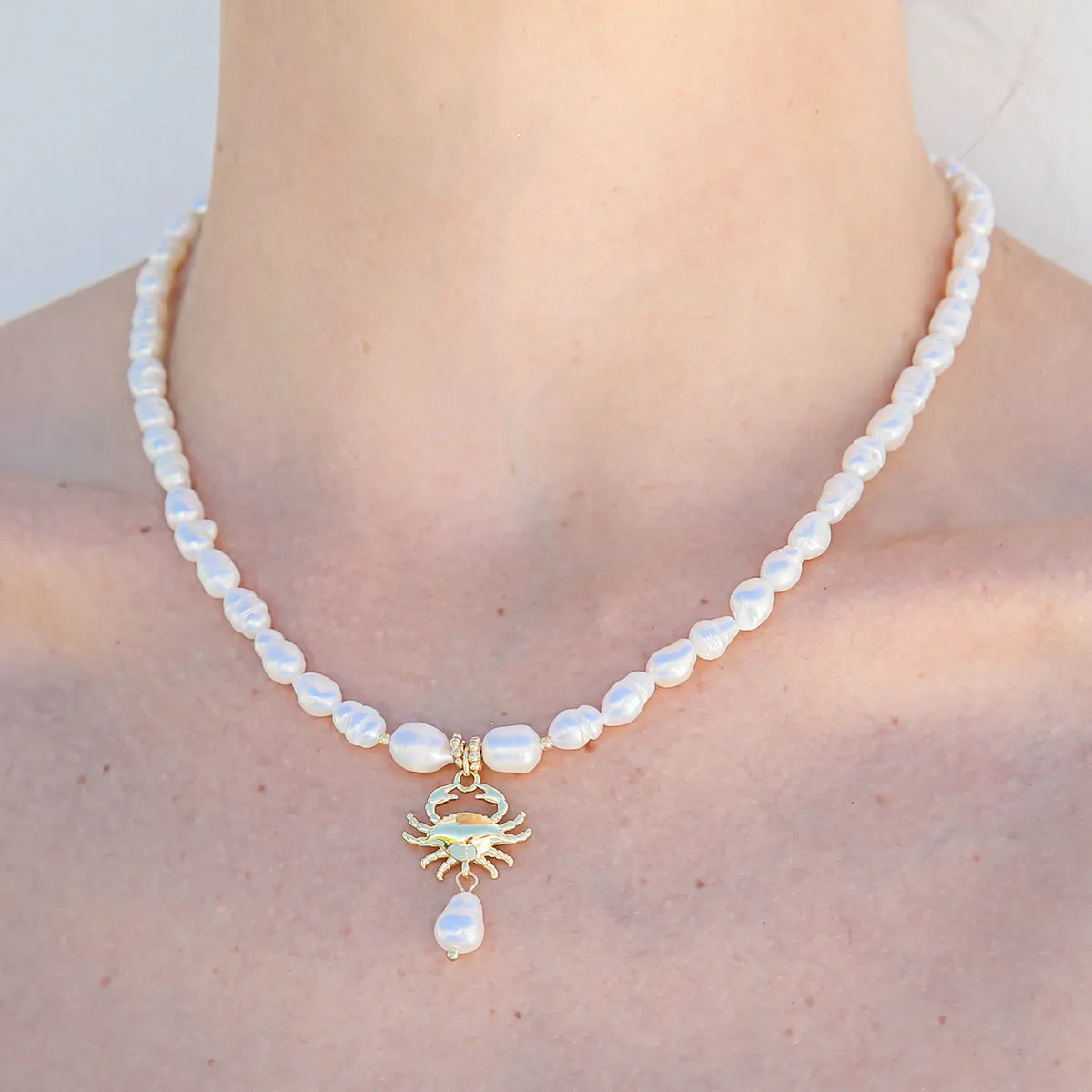 Pearl Crab Necklace