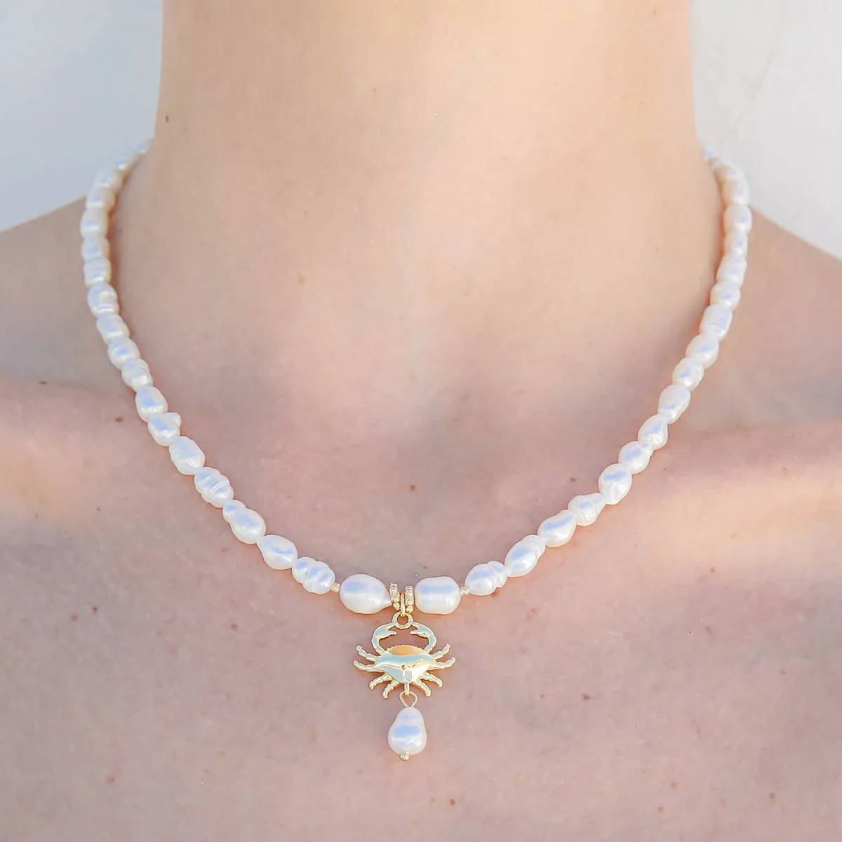 Pearl Crab Necklace