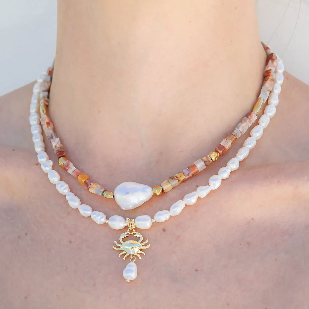 Pearl Crab Necklace