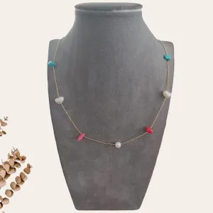 Pearl Crystal Gold Chain Necklace