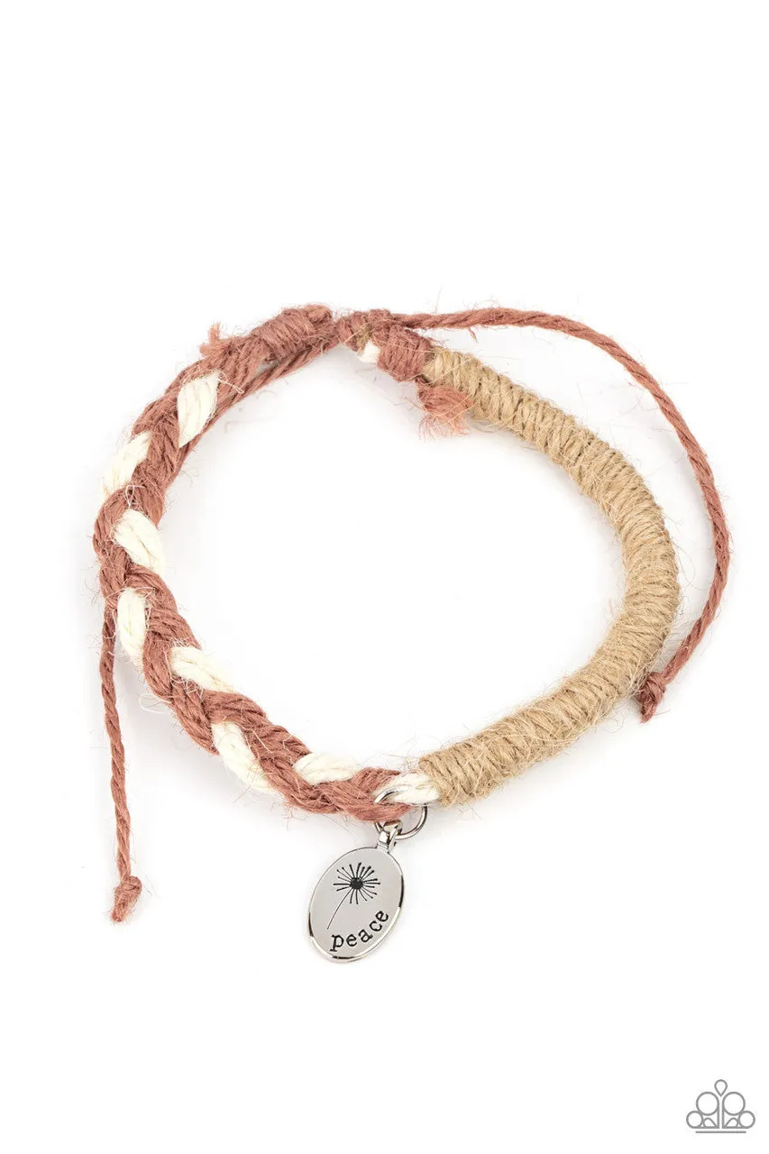 Perpetually Peaceful Brown Paparazzi Bracelet