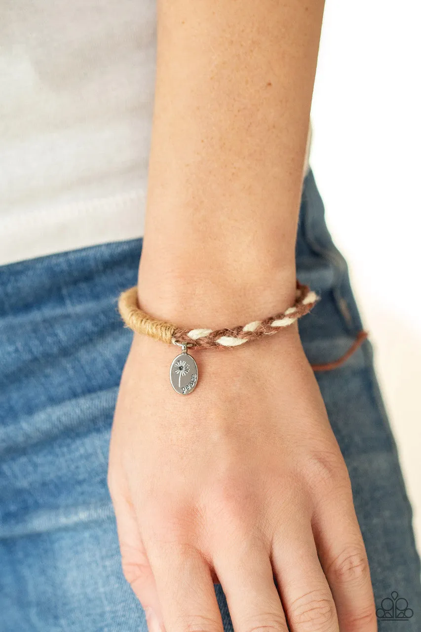 Perpetually Peaceful Brown Paparazzi Bracelet