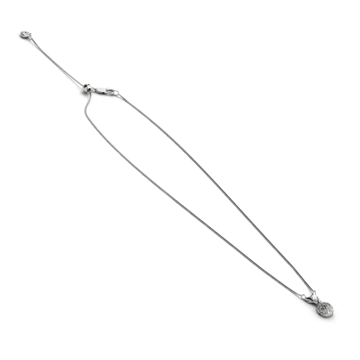 Pina Colada | .925 Sterling Silver | Crystal Pineapple Infinity Clasp Necklace