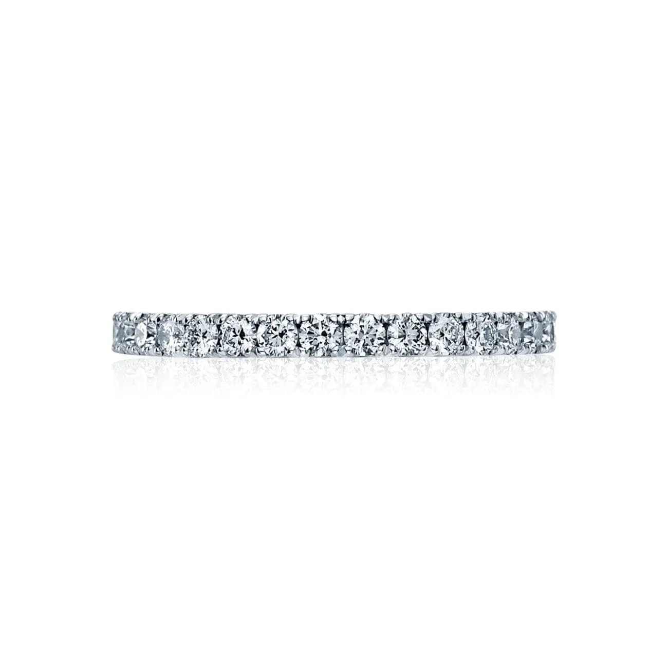 Plat Diamond Eternity 18K White Gold Band