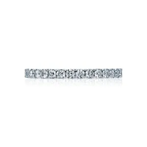 Plat Diamond Eternity 18K White Gold Band