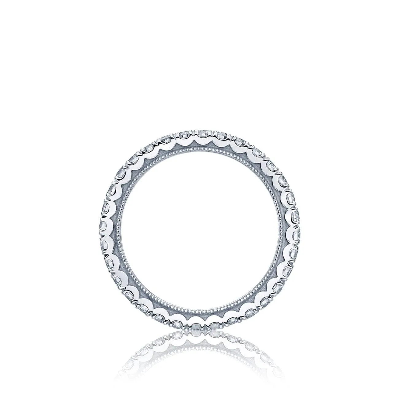 Plat Diamond Eternity 18K White Gold Band