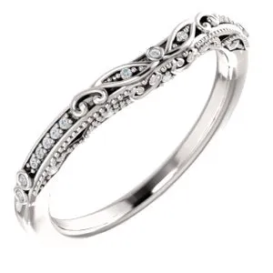 Platinum .05 CTW Diamond Band