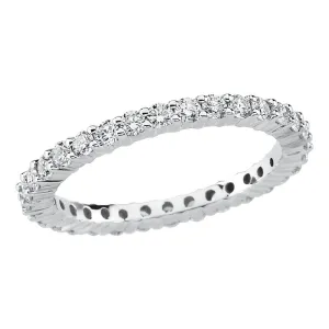 Platinum 1 CTW Diamond Eternity Band Size 6