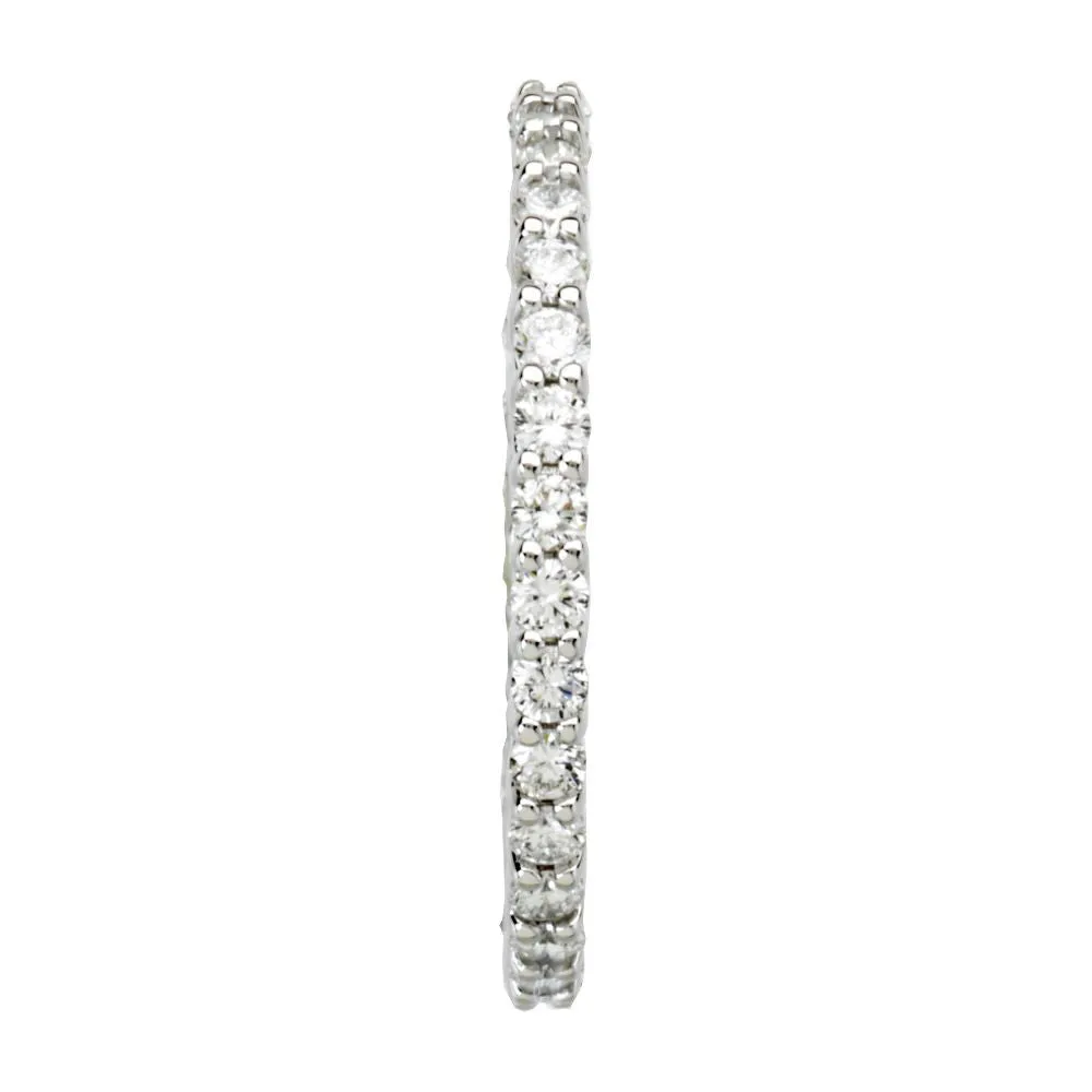 Platinum 1 CTW Diamond Eternity Band Size 6