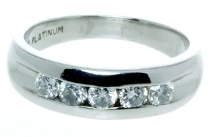 Platinum 1.00ct Diamond Wedding Band