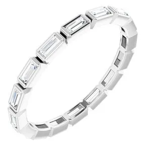 Platinum 1/2 CTW Diamond Eternity Band Size 6.5