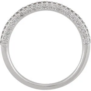 Platinum 1/4 CTW Diamond Band, Size 7
