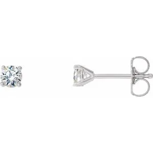 Platinum 1/5 CTW Diamond 4-Prong Cocktail-Style Earrings
