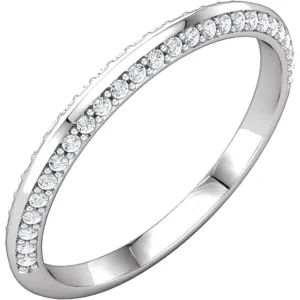 Platinum 1/5 CTW Diamond Band, Size 7