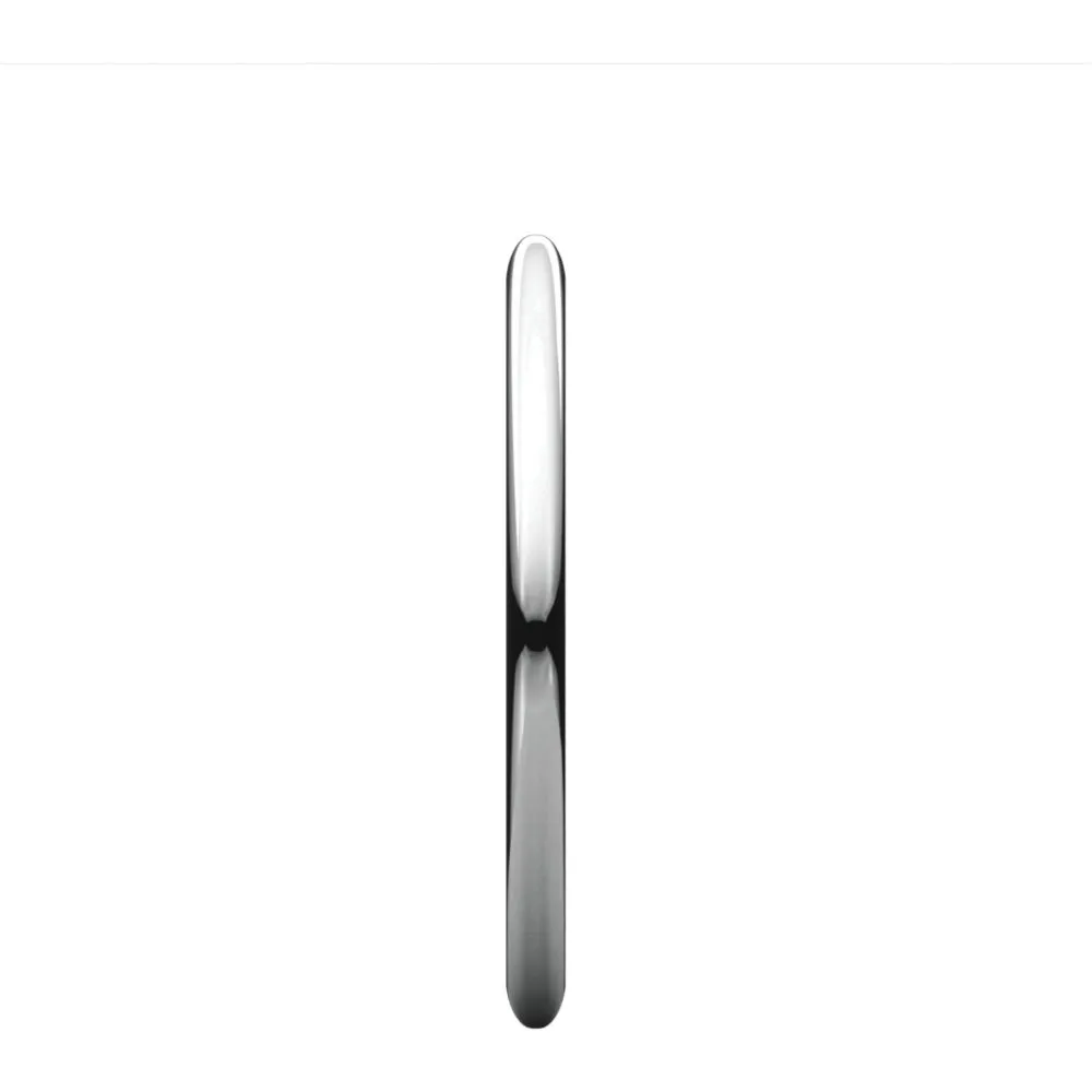 Platinum 1.5mm Half Round Band, Size 4