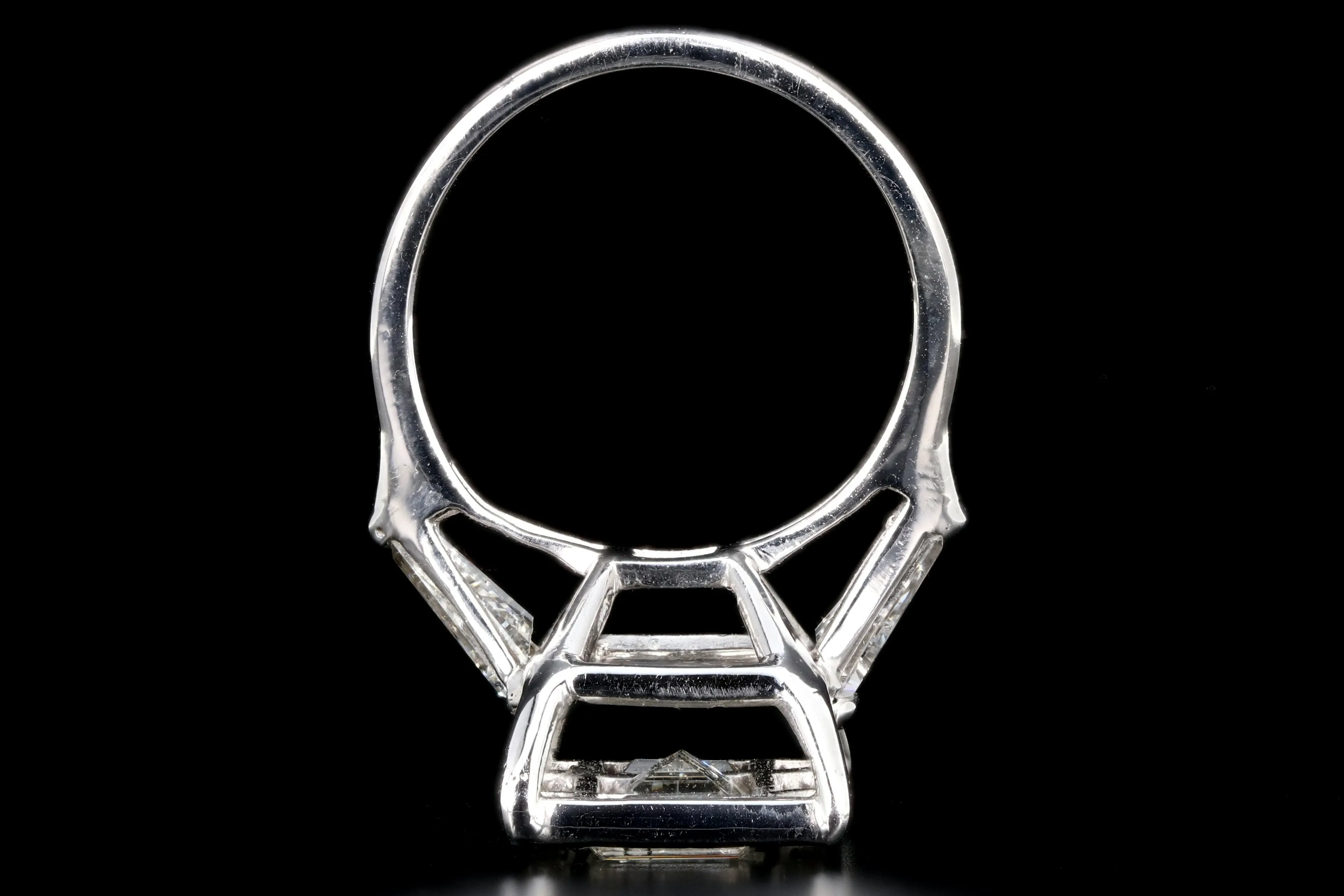 Platinum 1.7 CTR Baguette Diamond 3.45 CTW Engagement Ring