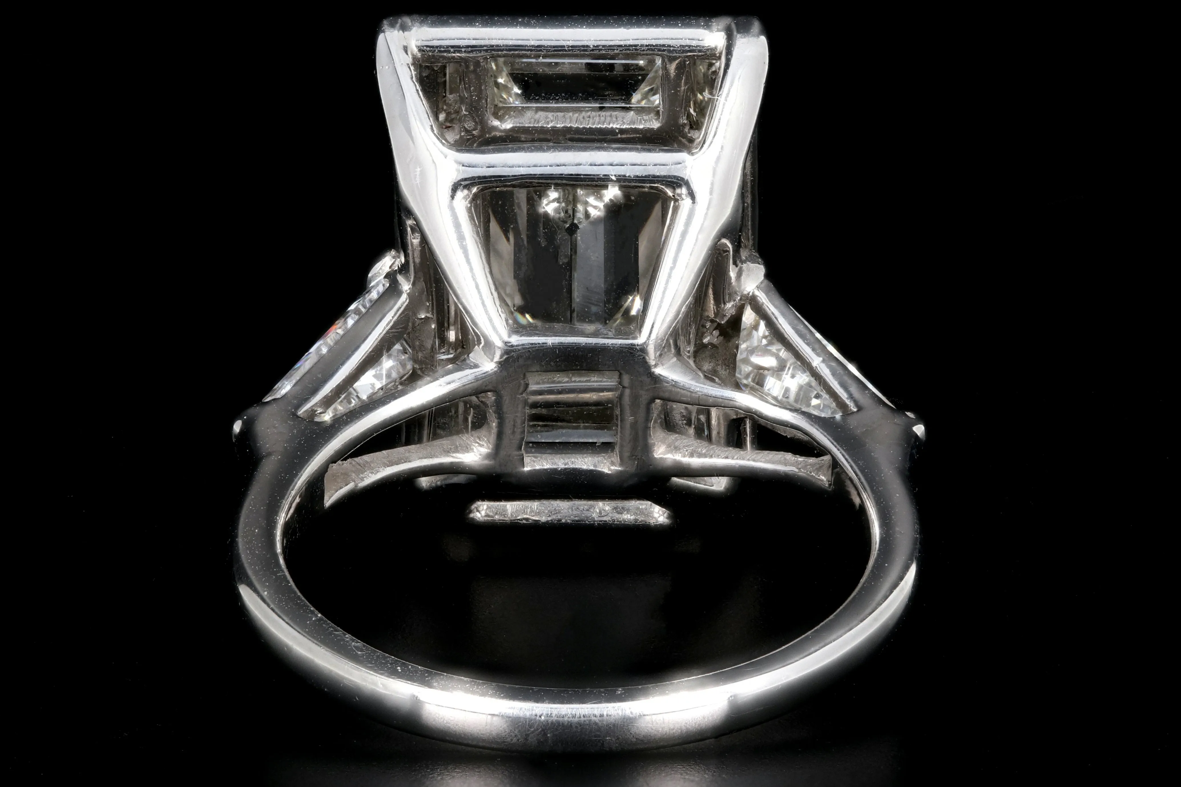 Platinum 1.7 CTR Baguette Diamond 3.45 CTW Engagement Ring