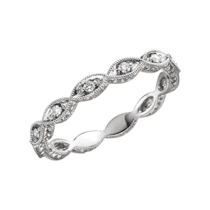 Platinum 1/8 CTW Diamond Anniversary Band Size 7