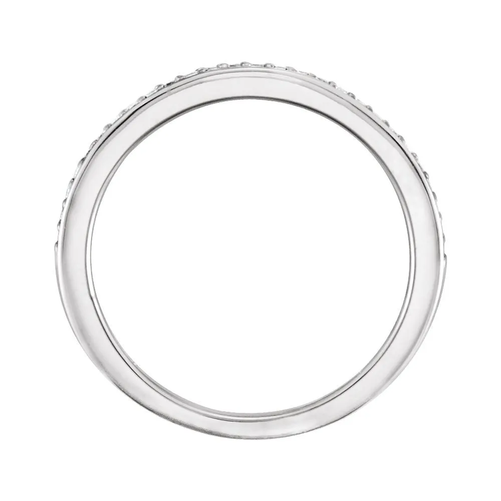 Platinum 1/8 CTW Diamond Band, Size 7