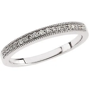 Platinum 1/8 CTW Diamond Band, Size 7