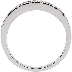 Platinum 1/8 CTW Diamond Band, Size 7