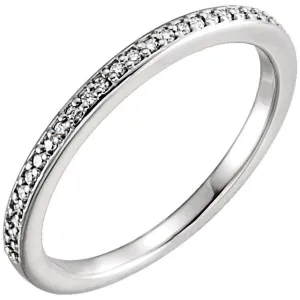 Platinum 1/8 CTW Diamond Band, Size 7