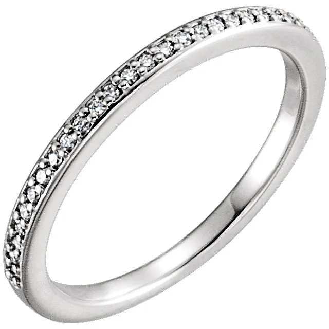 Platinum 1/8 CTW Diamond Band, Size 7