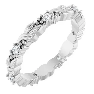 Platinum 1/8 CTW Natural Diamond Eternity Band Size 7