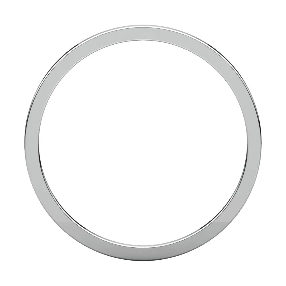 Platinum 1mm Flat Band, Size 7