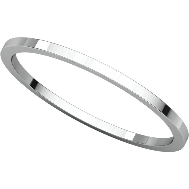 Platinum 1mm Flat Band, Size 7
