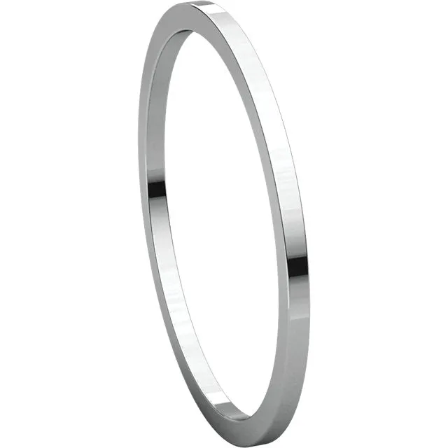 Platinum 1mm Flat Band, Size 7