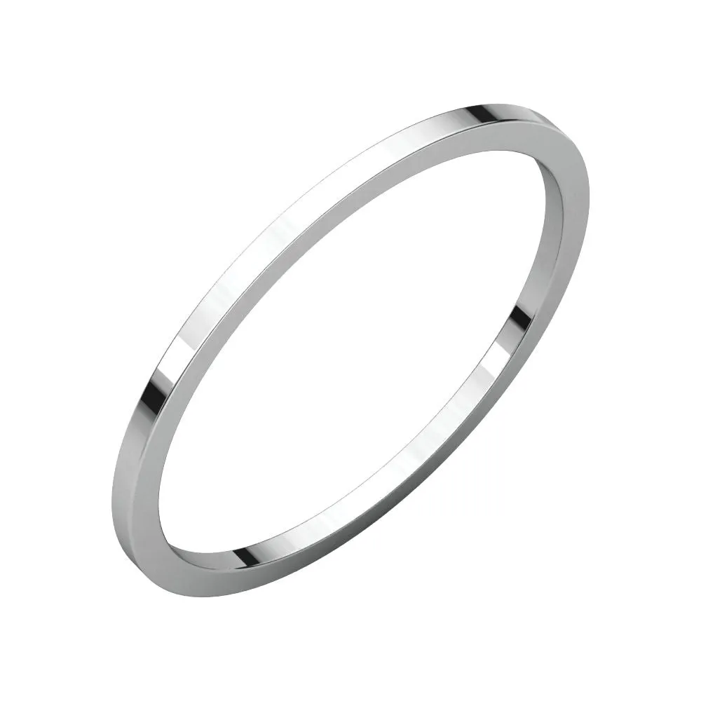 Platinum 1mm Flat Band, Size 7