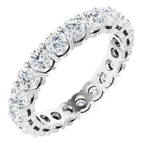 Platinum 2 1/8 CTW Natural Diamond Eternity Band Size 6.5