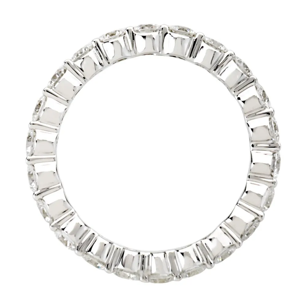 Platinum 2 CTW Diamond Eternity Band Size 7