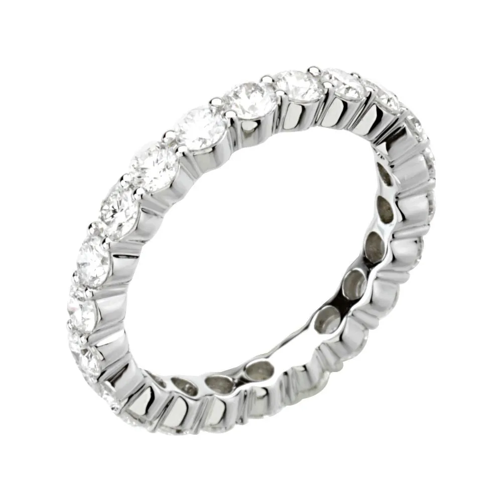 Platinum 2 CTW Diamond Eternity Band Size 7