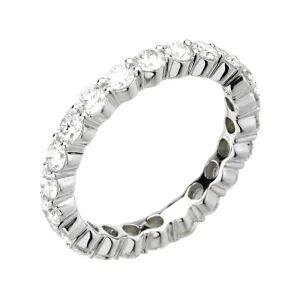 Platinum 2 CTW Diamond Eternity Band Size 7
