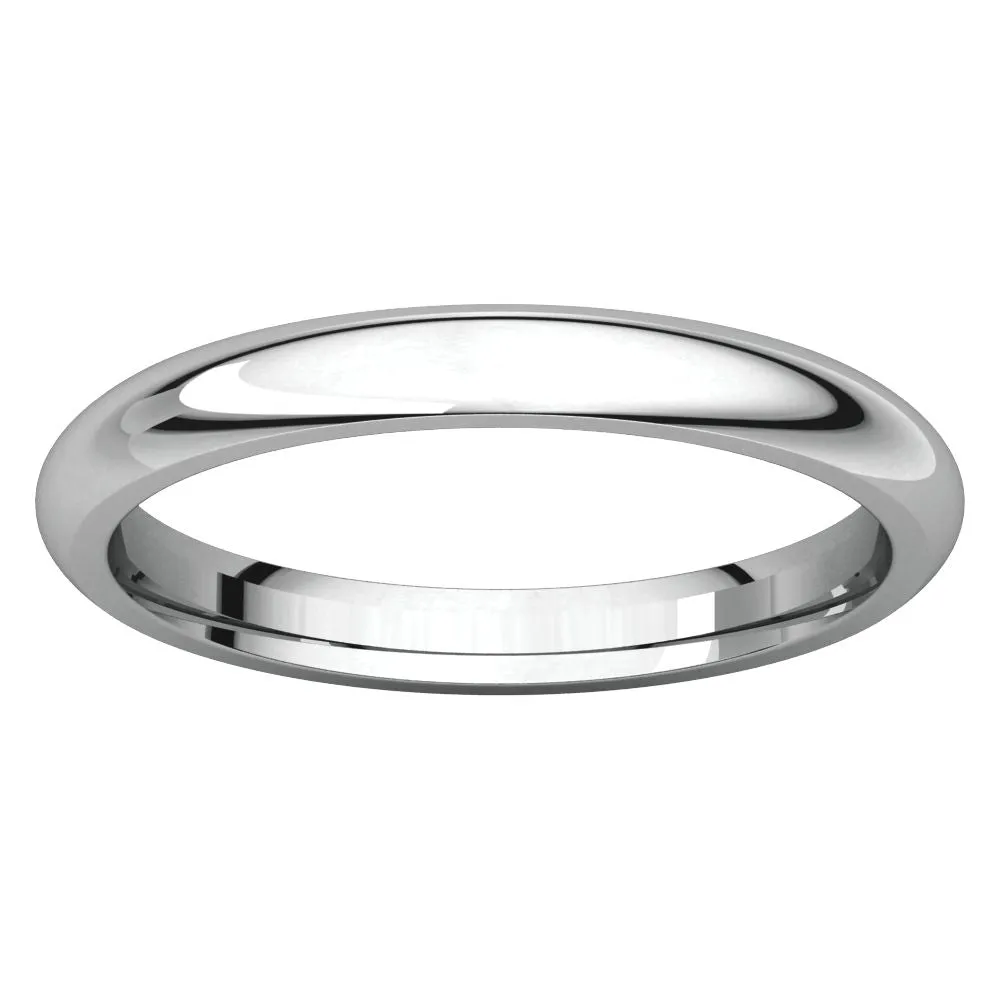 Platinum 2.5mm Comfort Fit Band , Size 4
