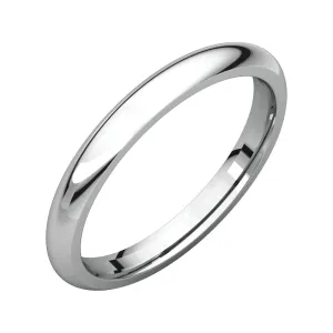 Platinum 2.5mm Comfort Fit Band , Size 4