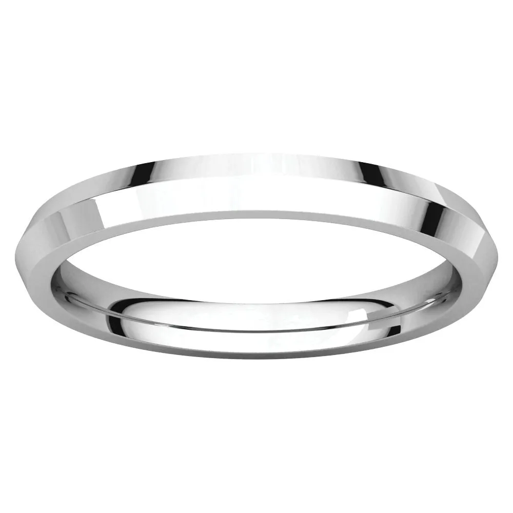 Platinum 2.5mm Knife Edge Comfort Fit Band, Size 5